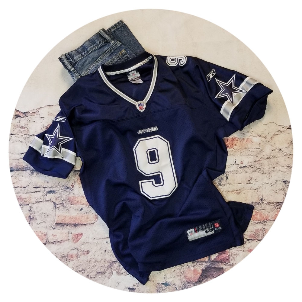 Cowboys Reebok NFL Romo #9 Jersey XL Kids M Women